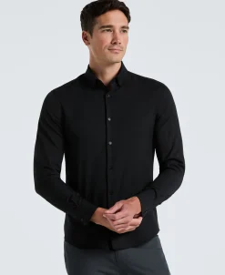 Untucked Total Stretch Slim Fit Shirt - Black