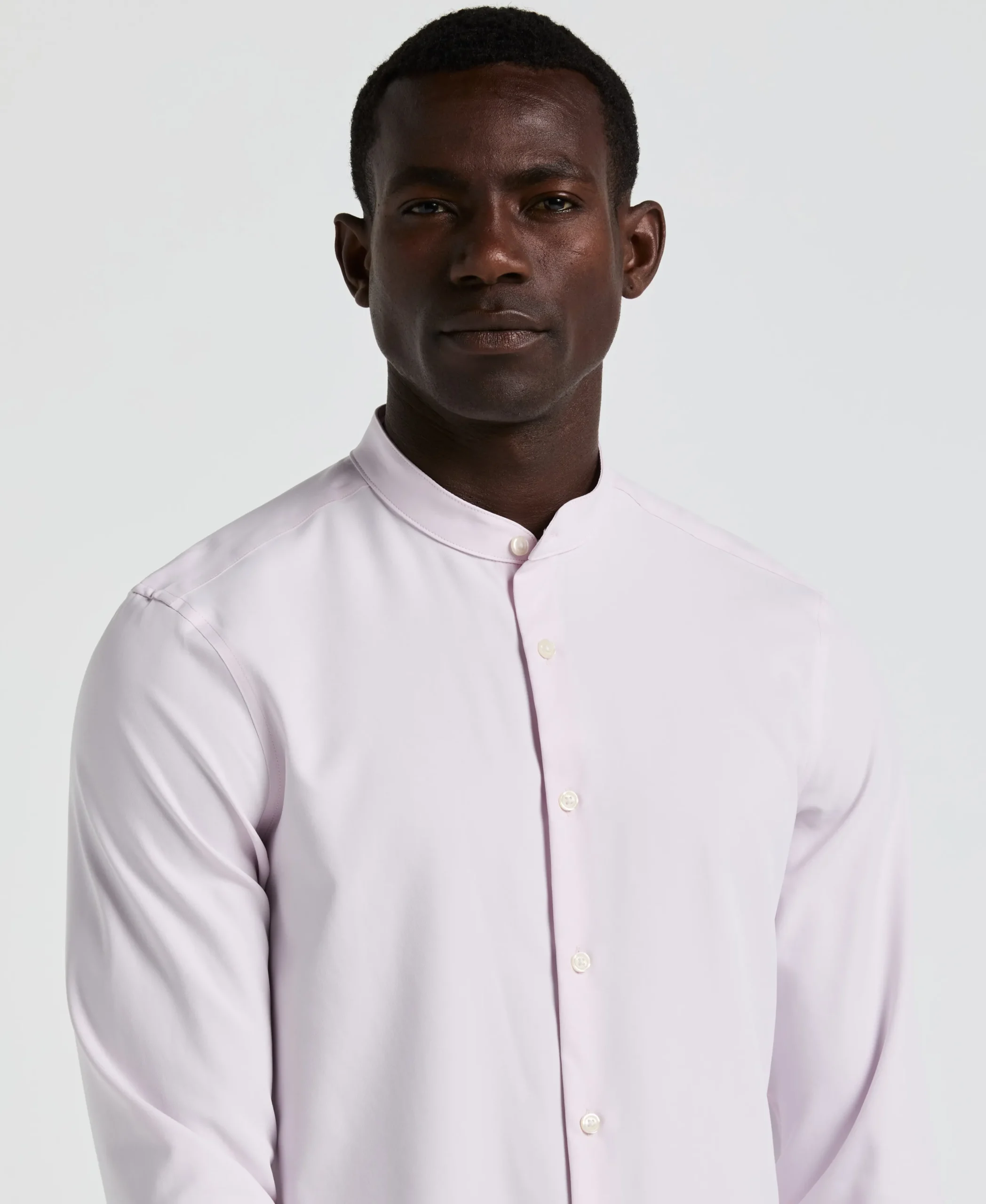 Untucked Total Stretch Slim Fit Banded Collar Shirt